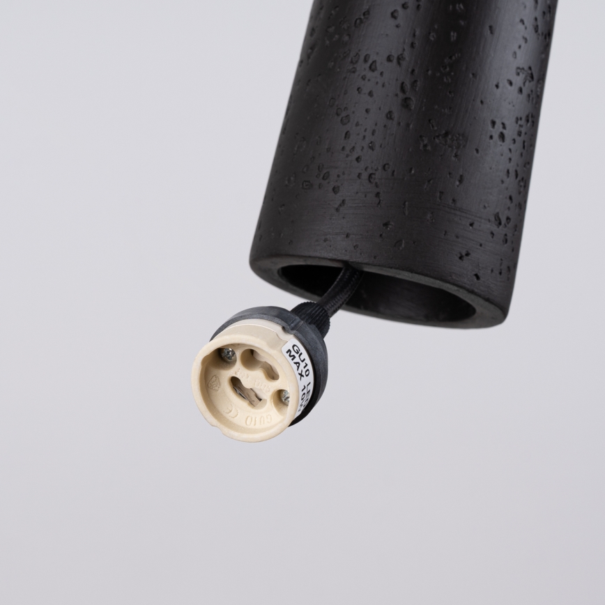 Candeeiro suspenso ELECTRA 1xGU10/10W/230V betão/preto
