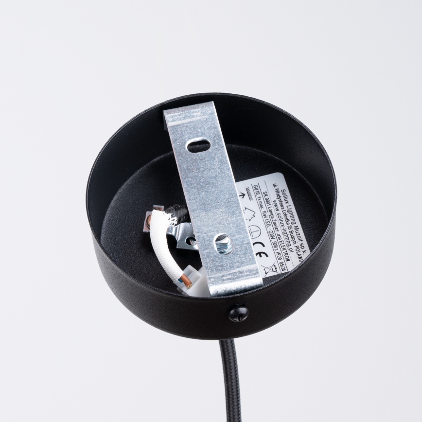 Candeeiro suspenso ELECTRA 1xGU10/10W/230V betão/preto