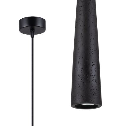 Candeeiro suspenso ELECTRA 1xGU10/10W/230V betão/preto