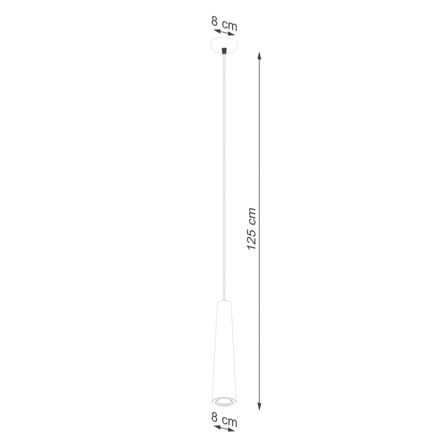 Candeeiro suspenso ELECTRA 1xGU10/10W/230V betão/preto