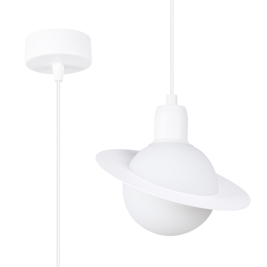 Candeeiro suspenso HYPERION 1xG9/8W/230V branco