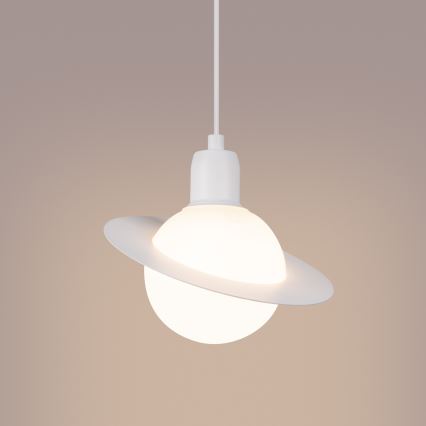 Candeeiro suspenso HYPERION 1xG9/8W/230V branco