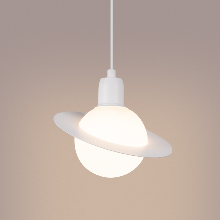 Candeeiro suspenso HYPERION 1xG9/8W/230V branco