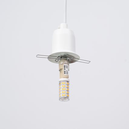 Candeeiro suspenso HYPERION 1xG9/8W/230V branco