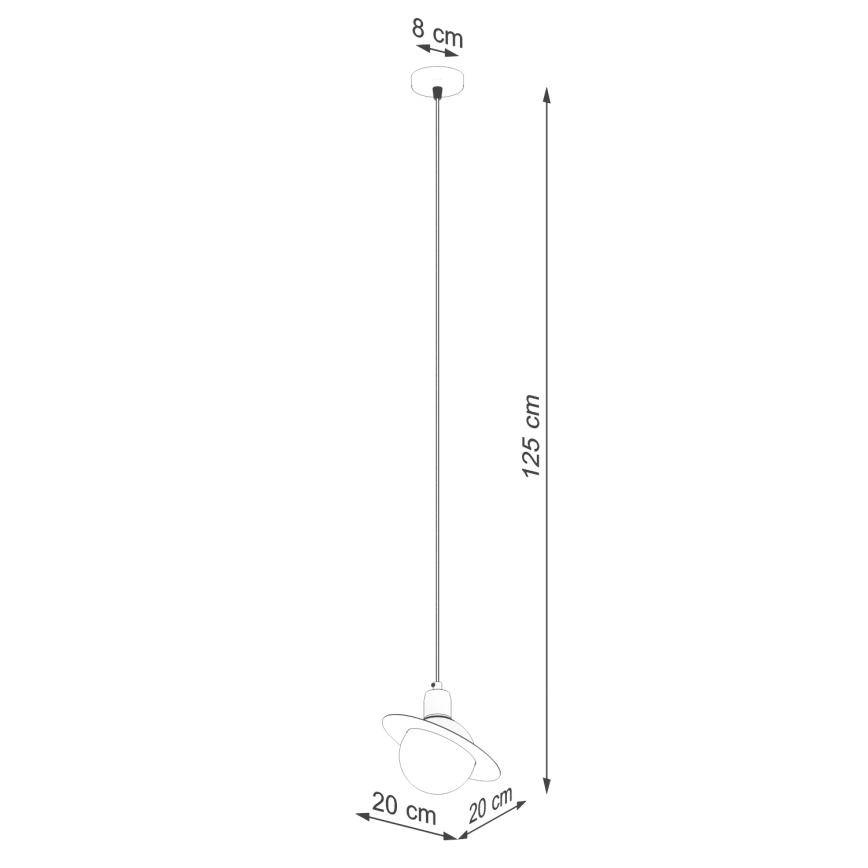 Candeeiro suspenso HYPERION 1xG9/8W/230V branco