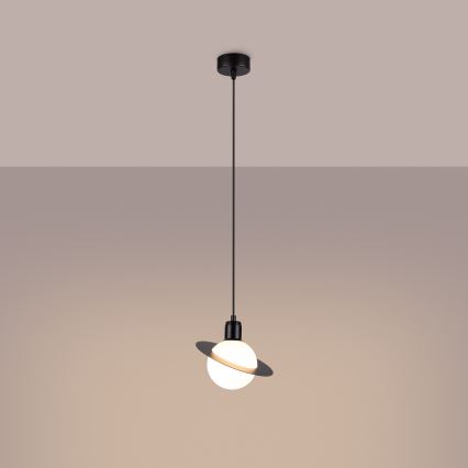 Candeeiro suspenso HYPERION 1xG9/8W/230V preto