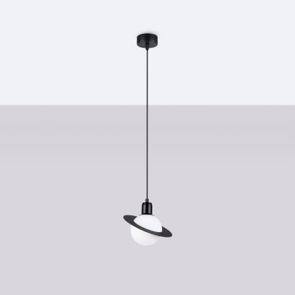 Candeeiro suspenso HYPERION 1xG9/8W/230V preto