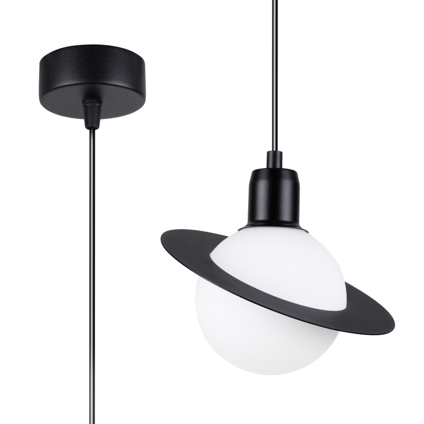 Candeeiro suspenso HYPERION 1xG9/8W/230V preto