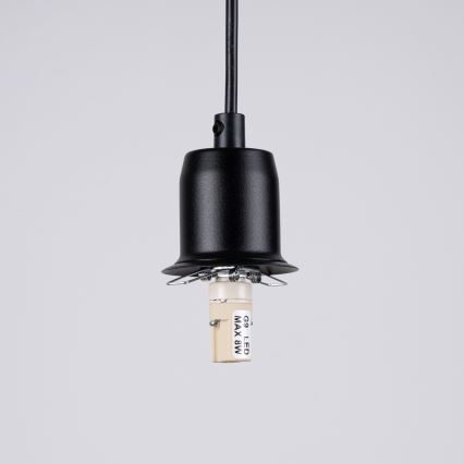 Candeeiro suspenso HYPERION 1xG9/8W/230V preto