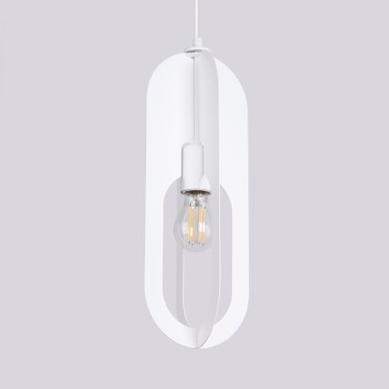 Candeeiro suspenso NICUS 1xE27/15W/230V branco