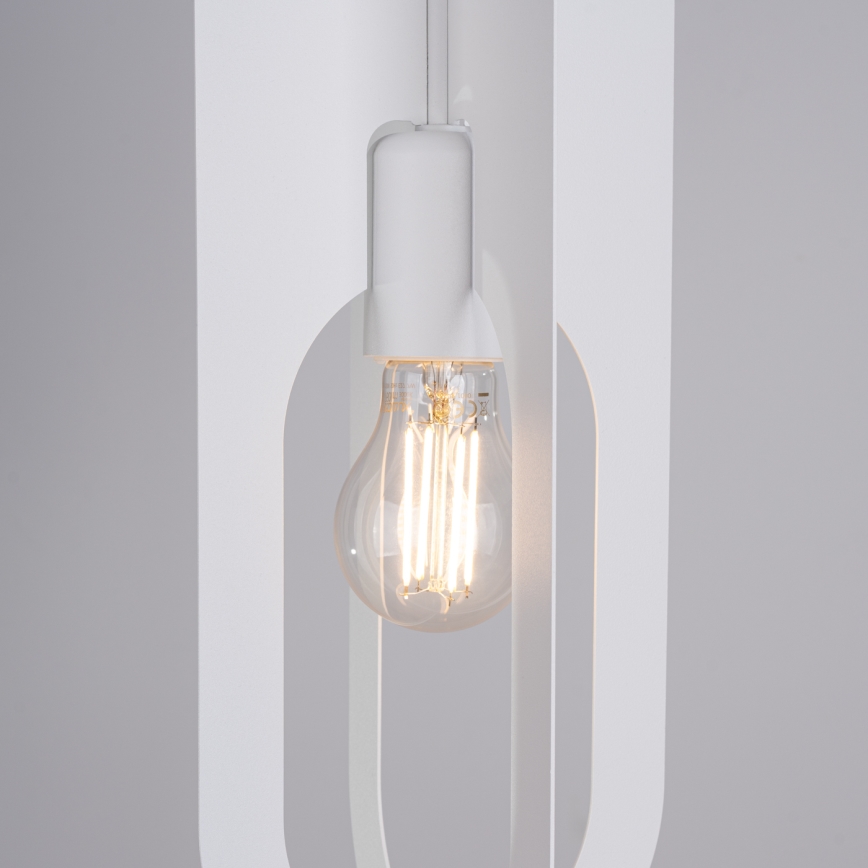 Candeeiro suspenso NICUS 1xE27/15W/230V branco