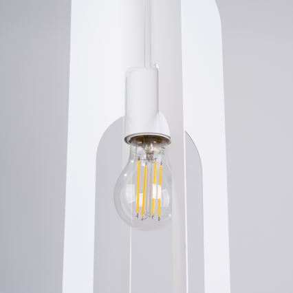 Candeeiro suspenso NICUS 1xE27/15W/230V branco