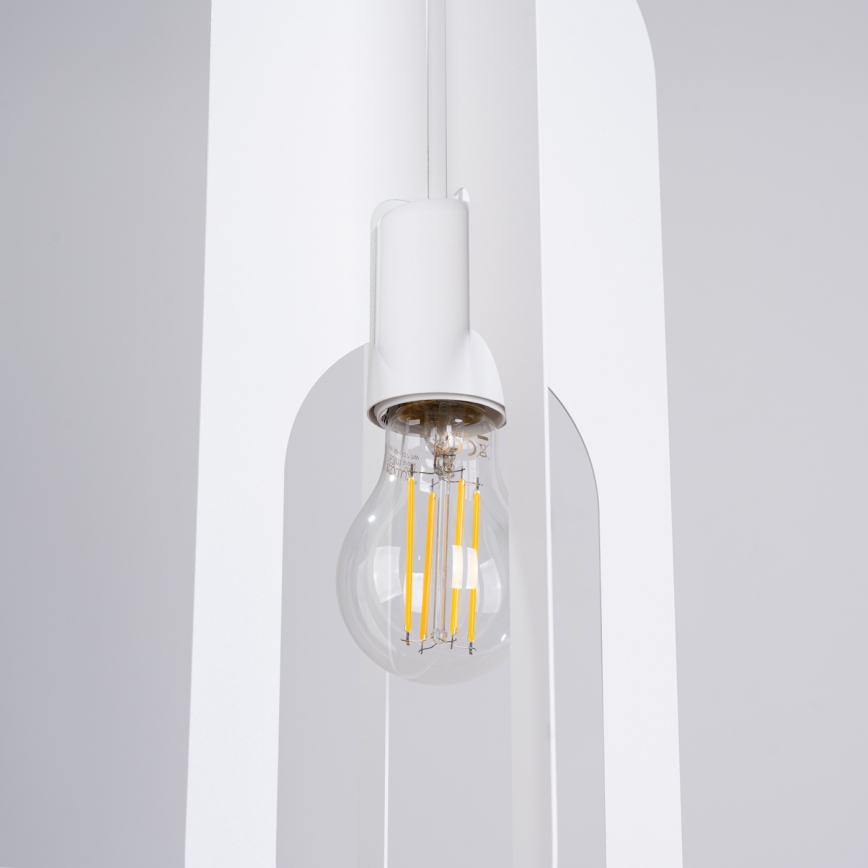 Candeeiro suspenso NICUS 1xE27/15W/230V branco