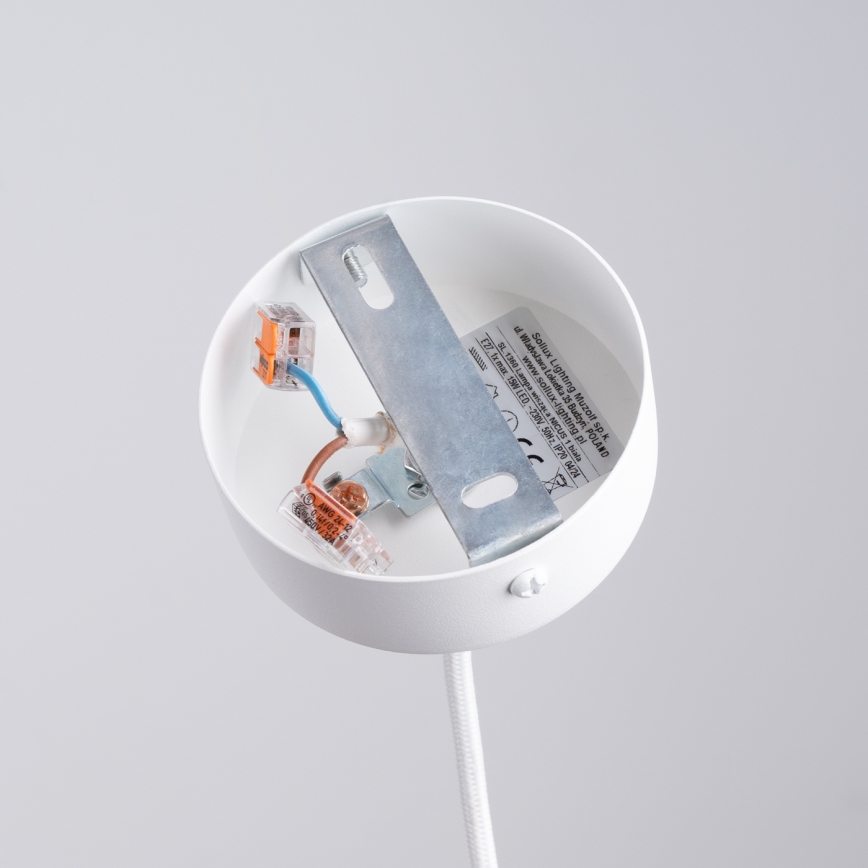 Candeeiro suspenso NICUS 1xE27/15W/230V branco