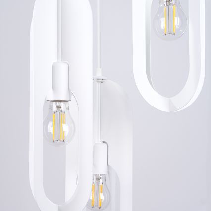 Candeeiro suspenso NICUS 3xE27/15W/230V branco