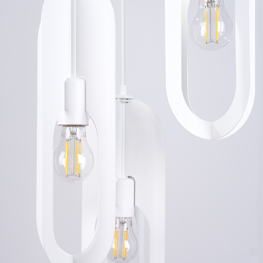 Candeeiro suspenso NICUS 3xE27/15W/230V branco