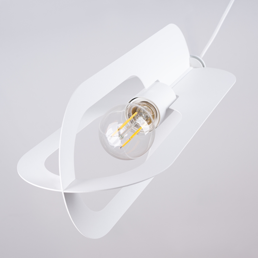 Candeeiro suspenso NICUS 3xE27/15W/230V branco