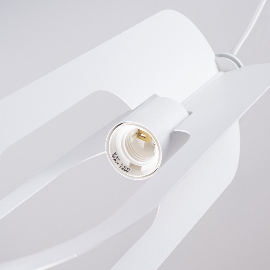 Candeeiro suspenso NICUS 3xE27/15W/230V branco