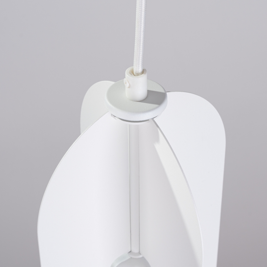 Candeeiro suspenso NICUS 3xE27/15W/230V branco