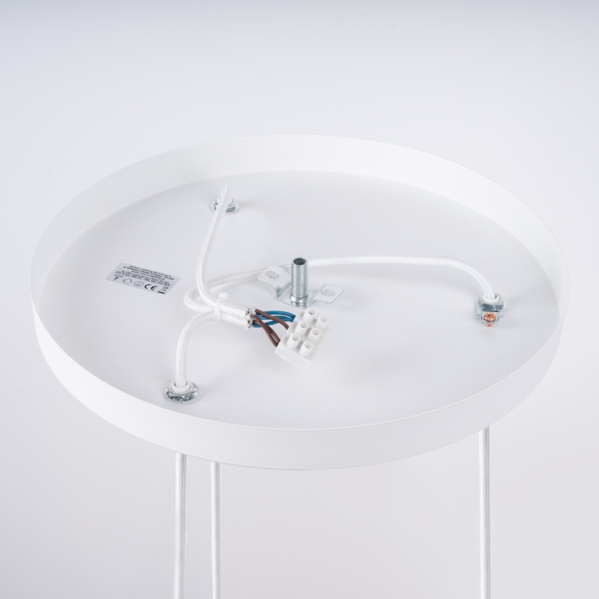 Candeeiro suspenso NICUS 3xE27/15W/230V branco