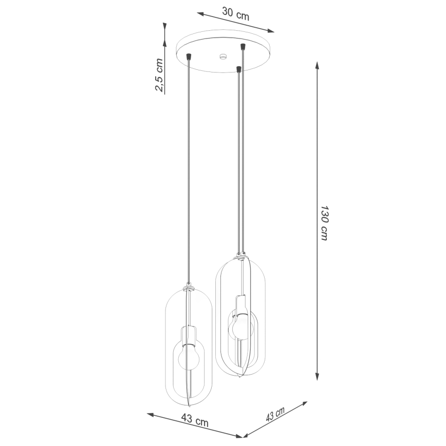 Candeeiro suspenso NICUS 3xE27/15W/230V branco