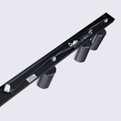Foco WINX 6xGU10/10W/230V preto/cromado brilhante