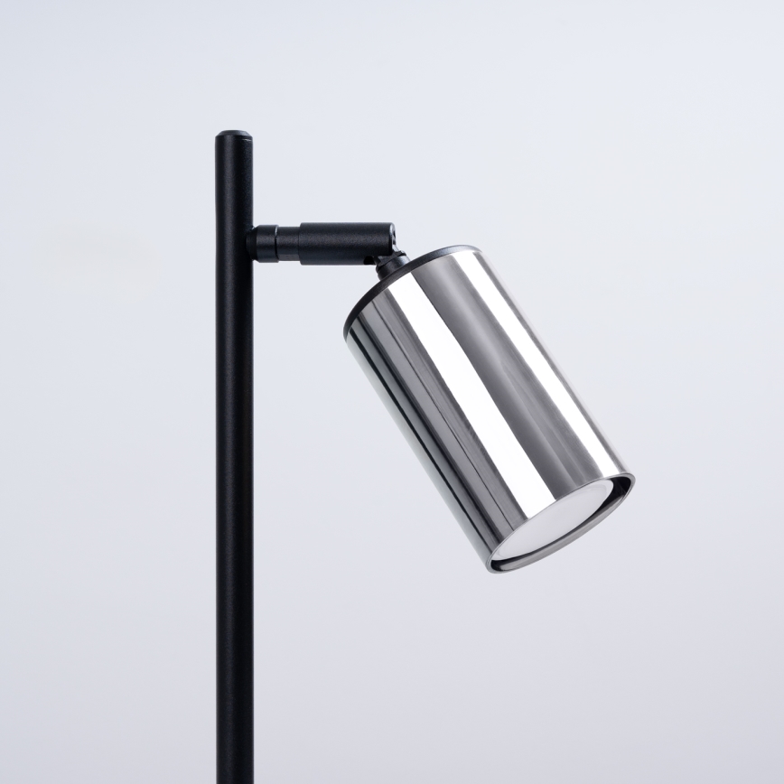 Candeeiro de mesa WINX 1xGU10/10W/230V preto/cromado brilhante