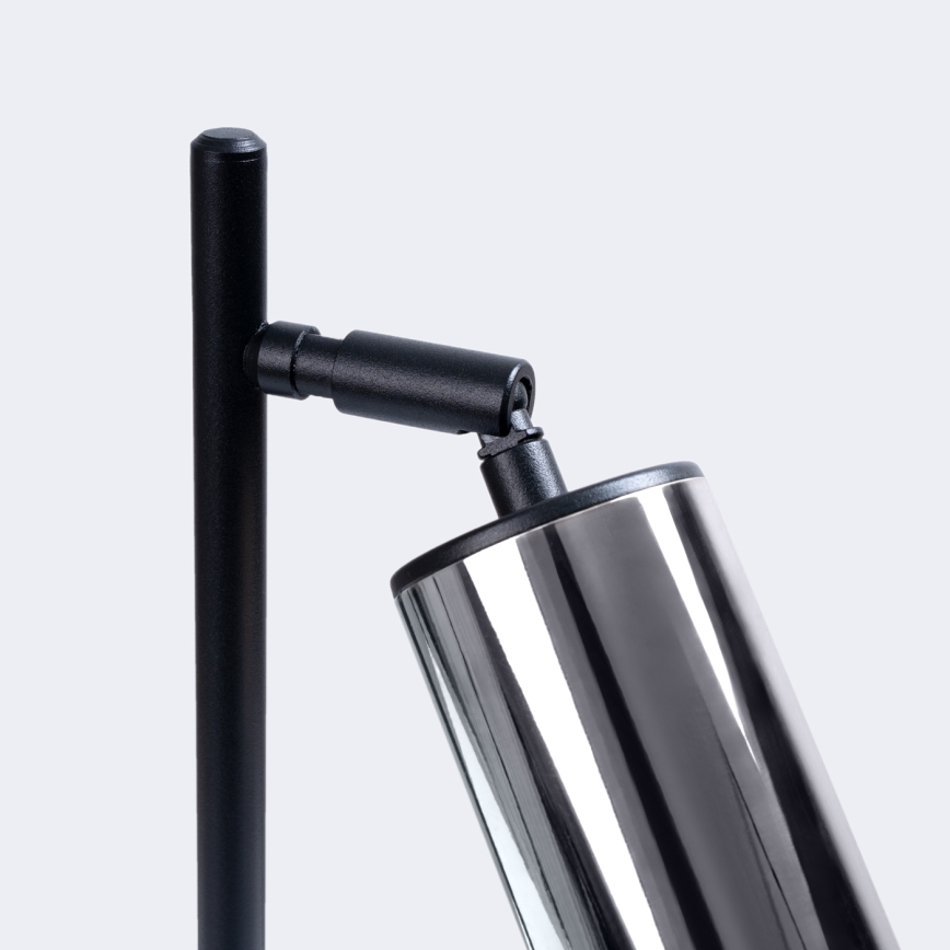 Candeeiro de mesa WINX 1xGU10/10W/230V preto/cromado brilhante