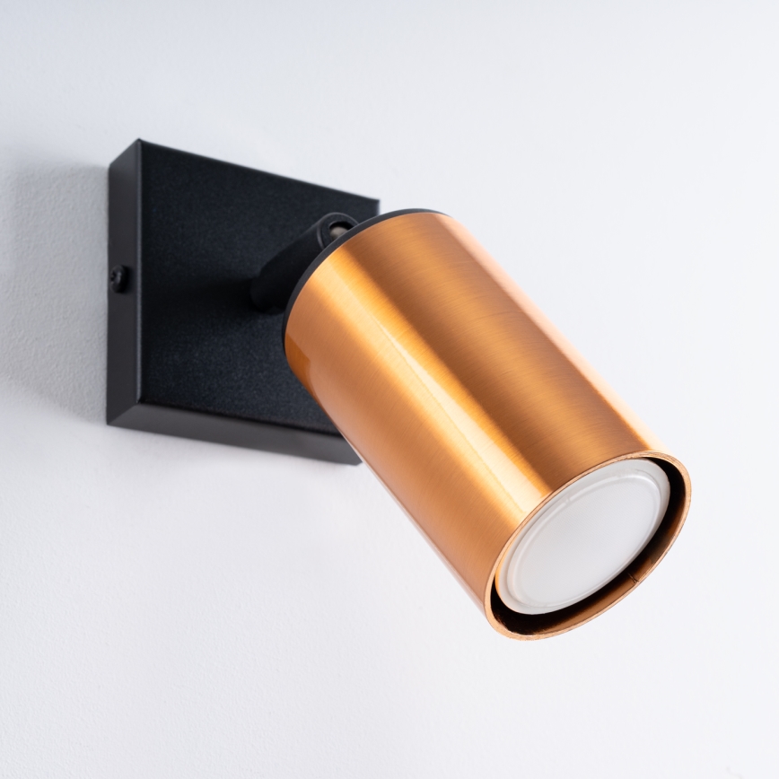 Foco de parede WINX 1xGU10/10W/230V preto/cobre