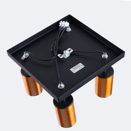 Foco WINX 4xGU10/10W/230V preto/cobre