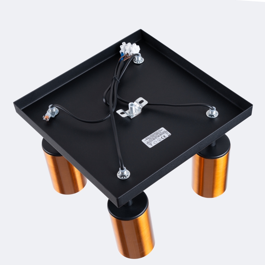 Foco WINX 4xGU10/10W/230V preto/cobre