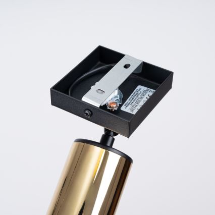 Foco de parede WINX 1xGU10/10W/230V preto/dourado