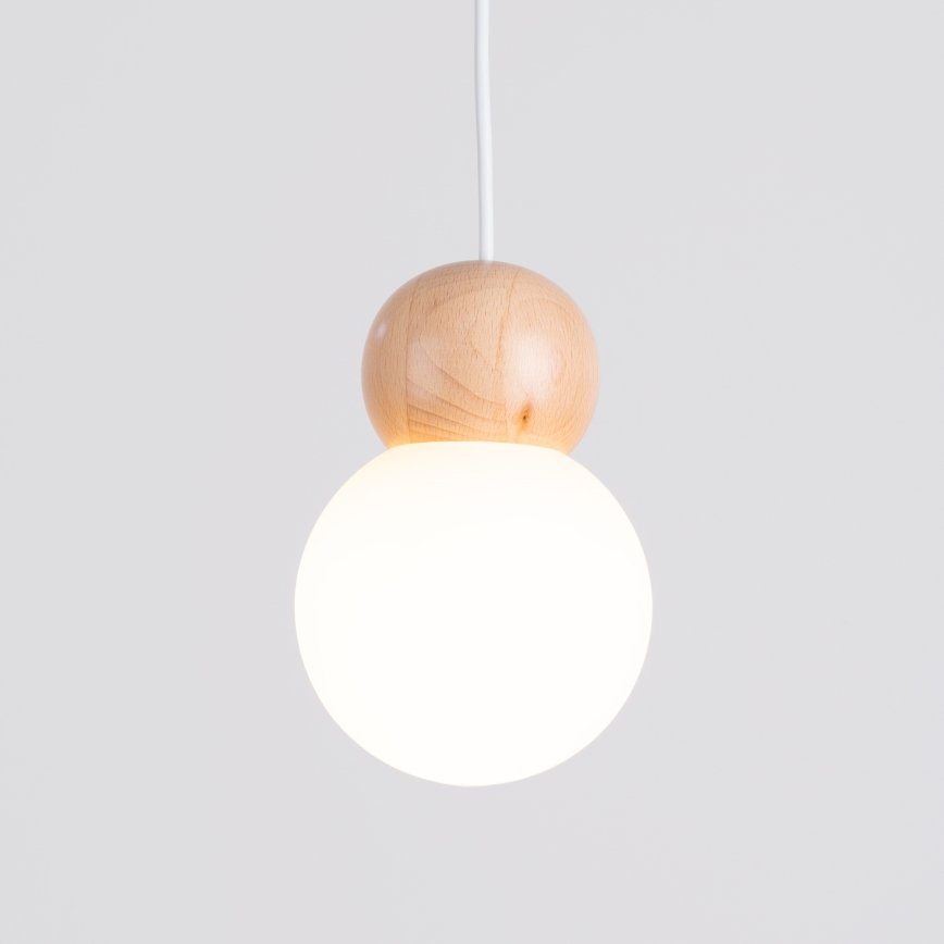 Candeeiro suspenso PEKKA 1xG9/8W/230V branco
