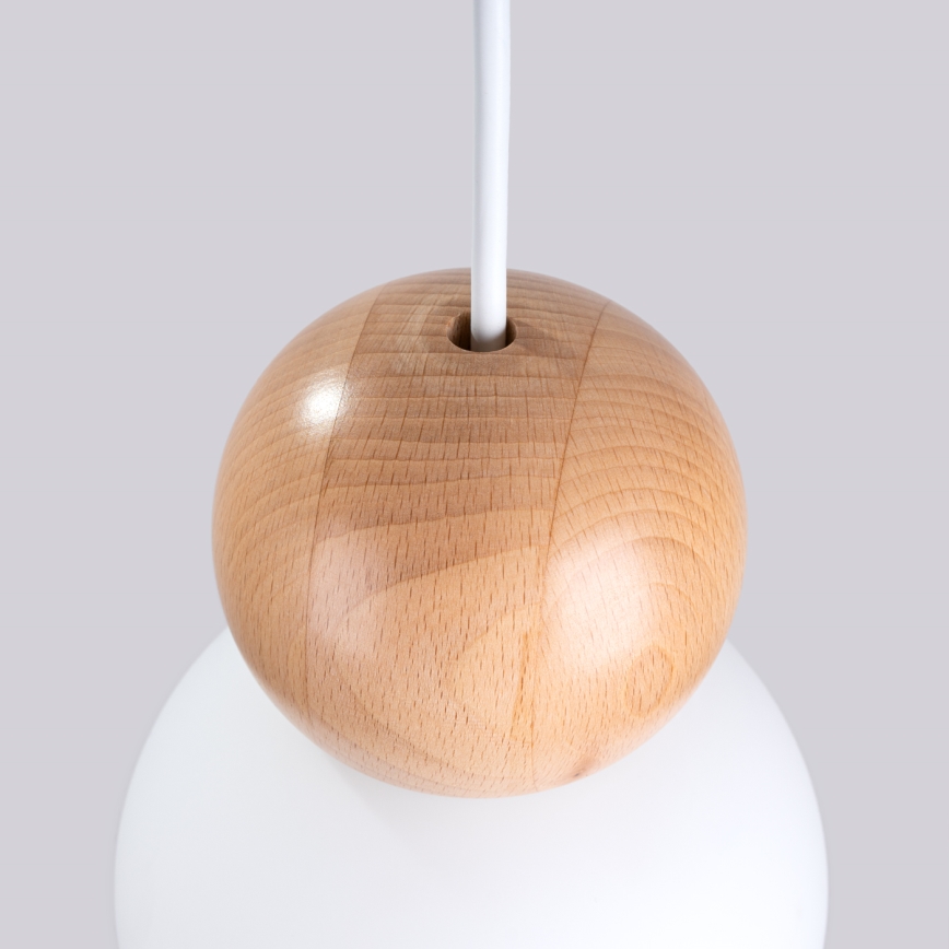 Candeeiro suspenso PEKKA 1xG9/8W/230V branco