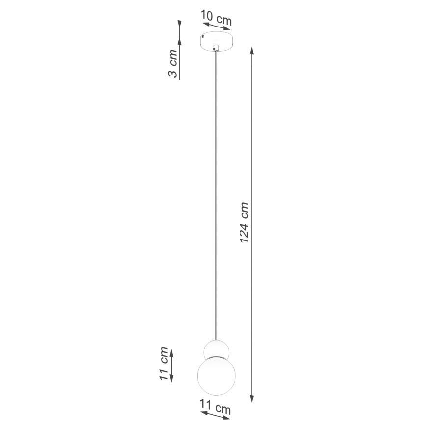 Candeeiro suspenso PEKKA 1xG9/8W/230V branco