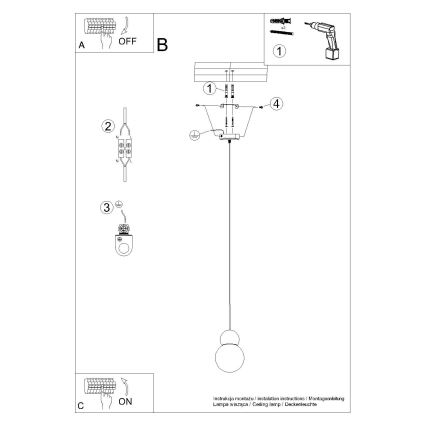 Candeeiro suspenso PEKKA 1xG9/8W/230V branco