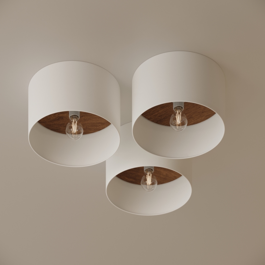 Iluminação de teto TELESTO 1xE27/15W/230V diâmetro 35 cm branco/castanho