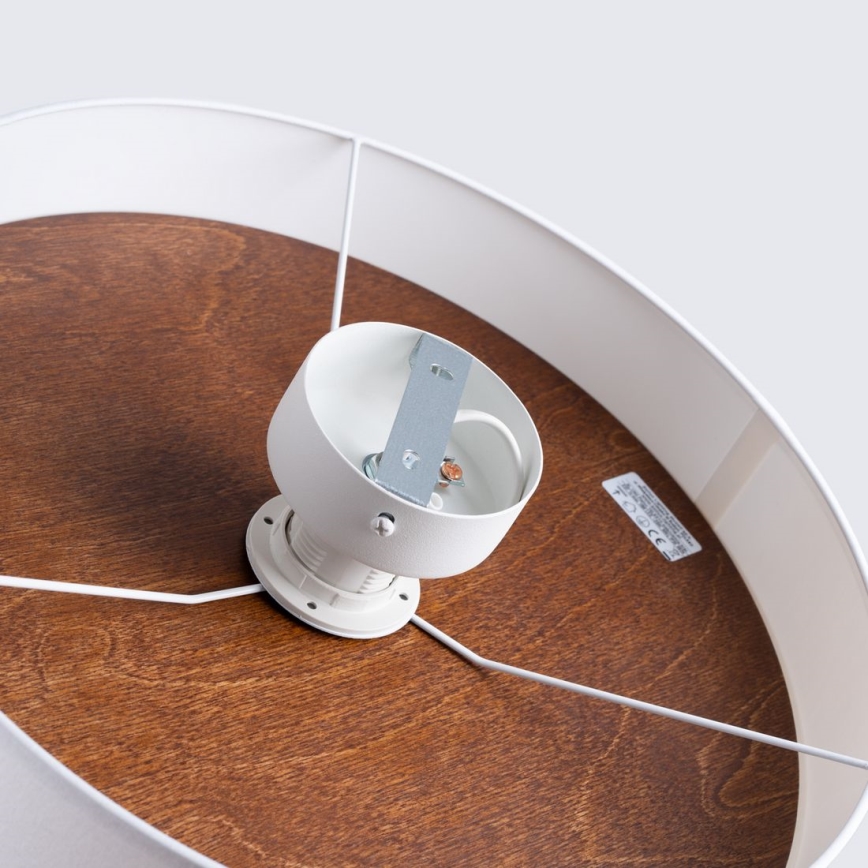 Iluminação de teto TELESTO 1xE27/15W/230V diâmetro 35 cm branco/castanho
