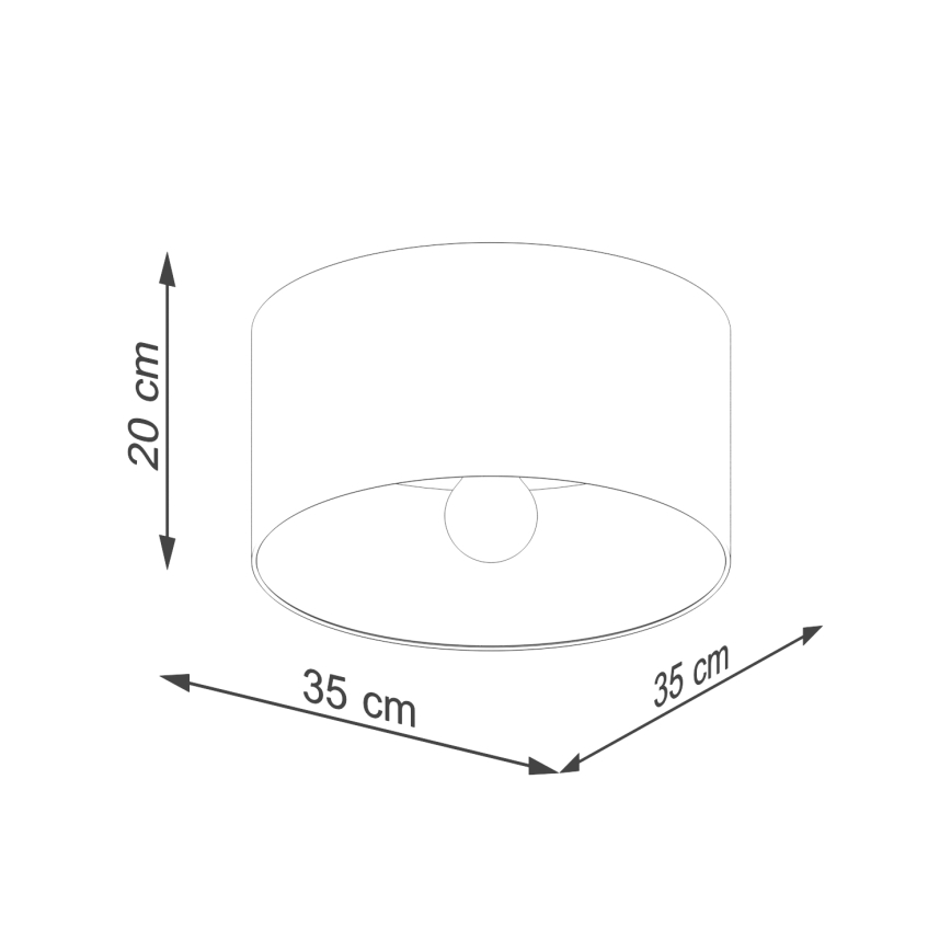 Iluminação de teto TELESTO 1xE27/15W/230V diâmetro 35 cm branco/bege