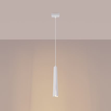 Candeeiro suspenso PRYSM 1xG9/8W/230V branco