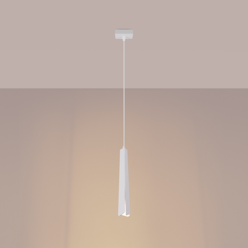 Candeeiro suspenso PRYSM 1xG9/8W/230V branco