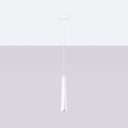 Candeeiro suspenso PRYSM 1xG9/8W/230V branco