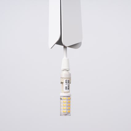 Candeeiro suspenso PRYSM 1xG9/8W/230V branco