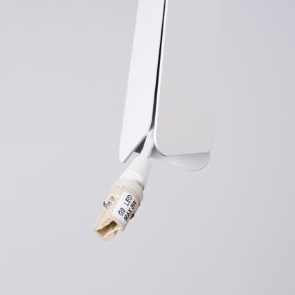 Candeeiro suspenso PRYSM 1xG9/8W/230V branco