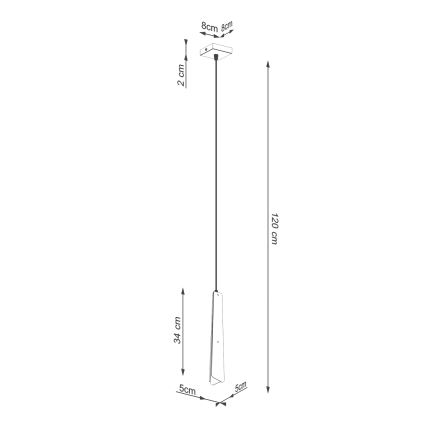 Candeeiro suspenso PRYSM 1xG9/8W/230V branco