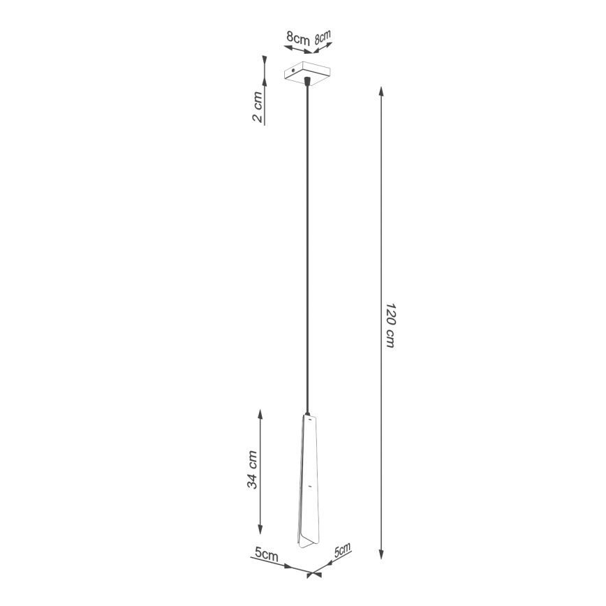 Candeeiro suspenso PRYSM 1xG9/8W/230V branco