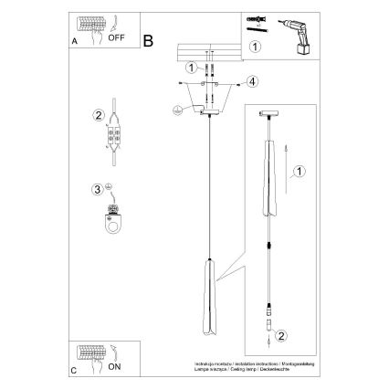 Candeeiro suspenso PRYSM 1xG9/8W/230V branco