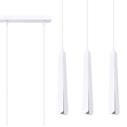 Candeeiro suspenso PRYSM 3xG9/8W/230V branco