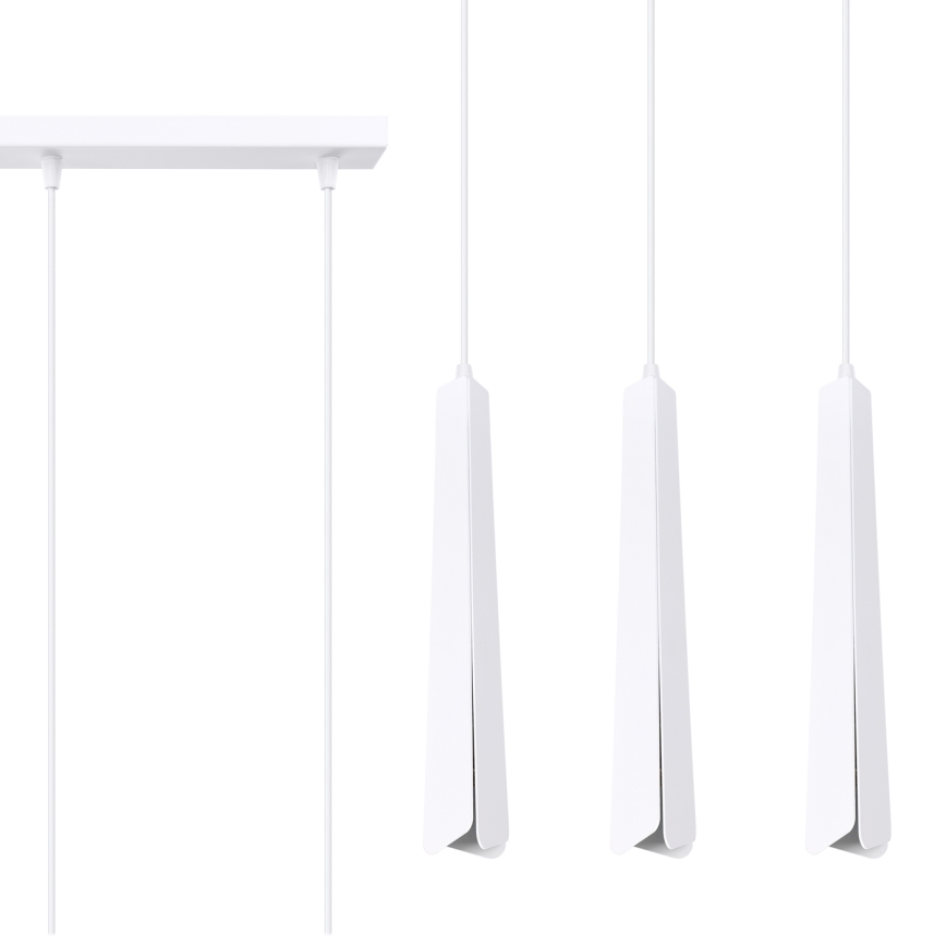Candeeiro suspenso PRYSM 3xG9/8W/230V branco