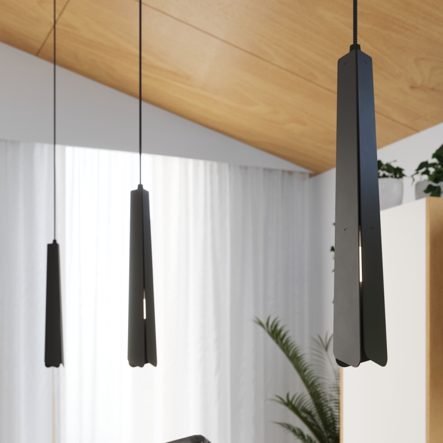 Candeeiro suspenso PRYSM 1xG9/8W/230V preto